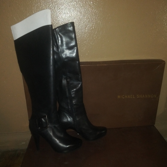 Micheal Shannon Women black leather boots - Picture 4 of 4